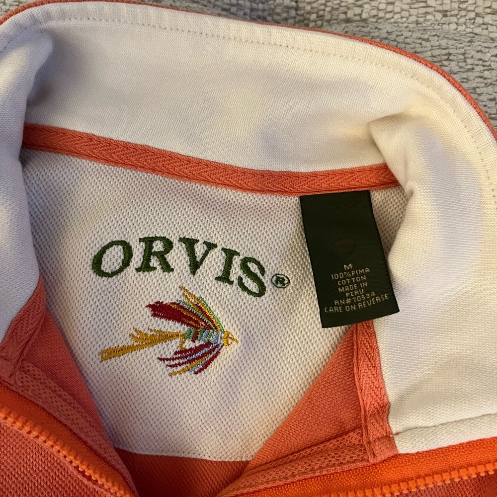 Orvis Men’s Orange Quarterzip (M)